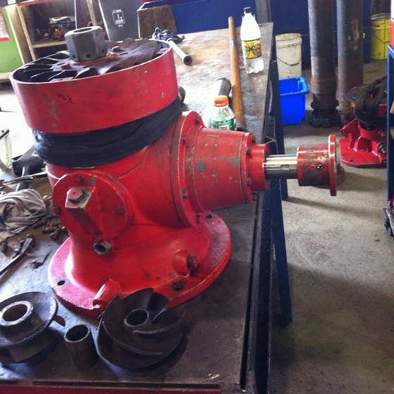 right angle drive gearbox in our brisbane workshop